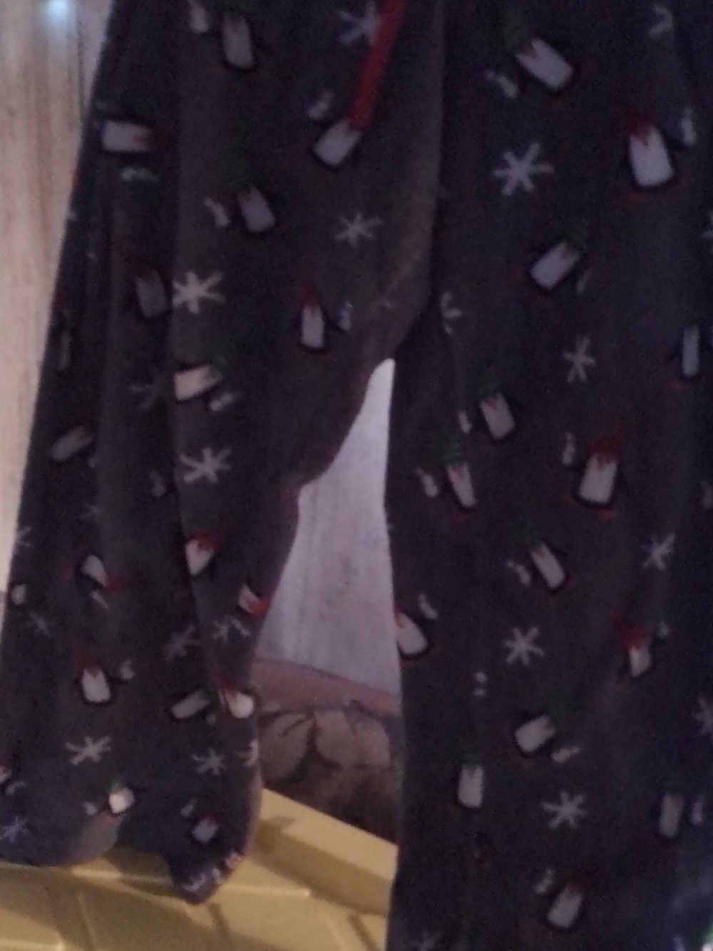 Kids Grey Penguin Print Pajama Pants